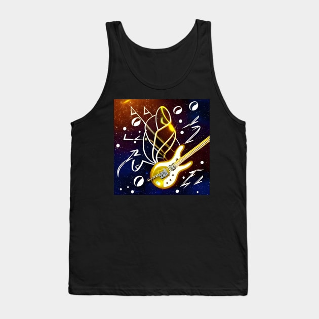 Cosmic Guitar Entity Tank Top by ArtNuggets4U